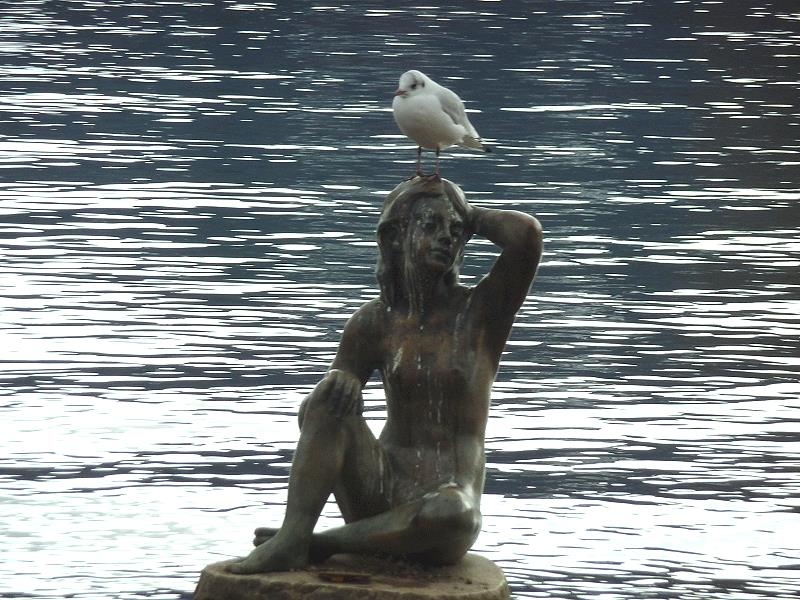 Bad Wiessee-Statue mit Möve