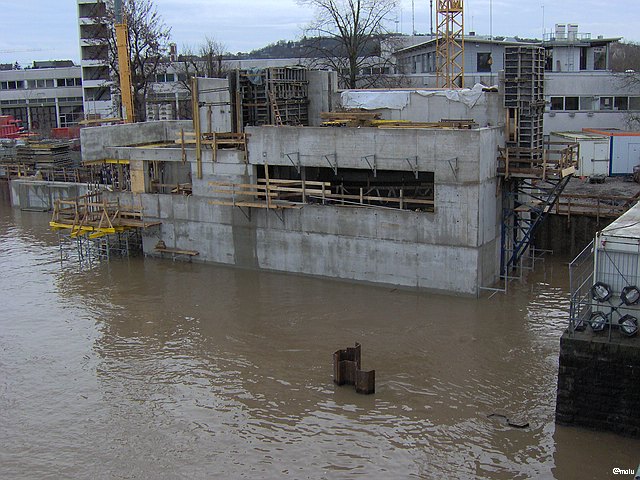 Baustelle der neuen Fischtreppe