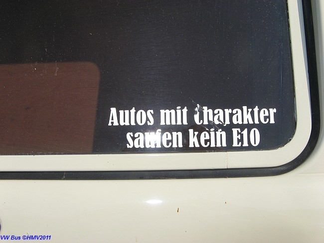 VW Bus T1 > rückseitiger Text