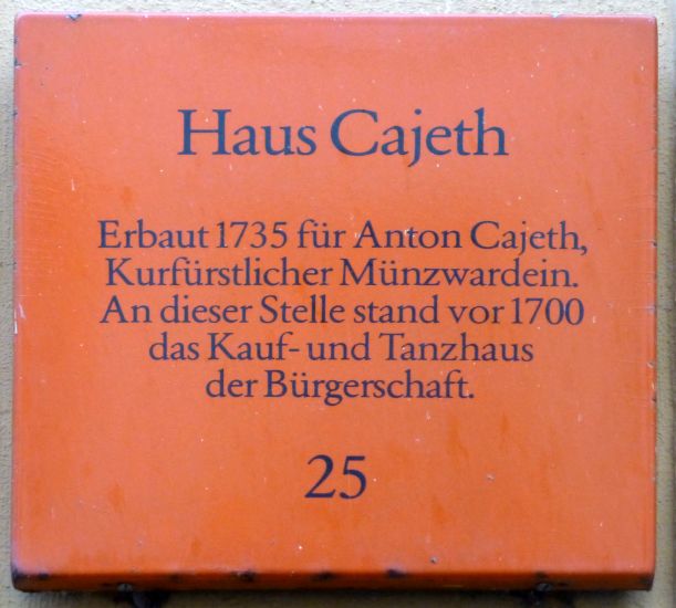 D:BW>Heidelberg>Haspelgasse12>Haus Cajeth>Schild