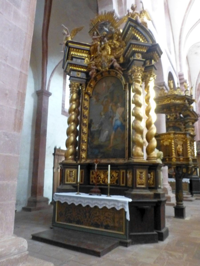 Kloster Bronnbach Kirche3 Altar1 Steinigung des Stephanus.jpg